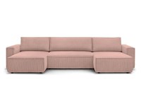 Colțar in formă de U Extensibil CLOUD, cu ladă de depozitare, 356x142x83cm - 1