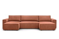 Colțar in formă de U Extensibil CLOUD, cu ladă de depozitare, 356x142x83cm - 1