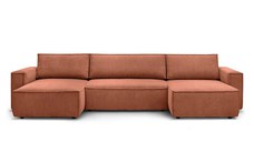 Colțar in formă de U Extensibil CLOUD, cu ladă de depozitare, 356x142x83cm