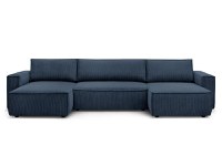 Colțar in formă de U Extensibil CLOUD, cu ladă de depozitare, 356x142x83cm - 1