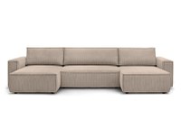 Colțar in formă de U Extensibil CLOUD, cu ladă de depozitare, 356x142x83cm - 1