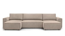 Colțar in formă de U Extensibil CLOUD, cu ladă de depozitare, 356x142x83cm