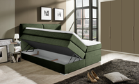 Pat Boxspring Charlotte, cu ladă de depozitare, saltea și topper incluse - 4
