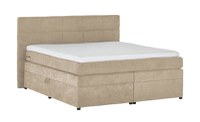 Pat Boxspring Gibson, cu ladă de depozitare, saltea și topper incluse - 2