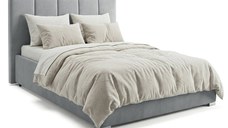 Pat Tapițat Luna, cu somieră rabatabilă și ladă de depozitare