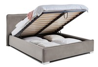 Pat Tapițat Nice, cu somieră rabatabilă și ladă de depozitare - 2