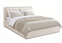 Pat Tapițat PIEMONTE, cu somieră rabatabilă și ladă de depozitare - 1