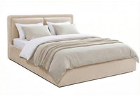 Pat Tapițat PIEMONTE, cu somieră rabatabilă și ladă de depozitare - 1