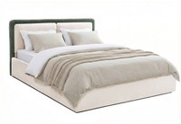 Pat Tapițat PIEMONTE, cu somieră rabatabilă și ladă de depozitare - 1