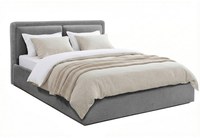 Pat Tapițat PIEMONTE, cu somieră rabatabilă și ladă de depozitare - 1