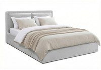 Pat Tapițat PIEMONTE, cu somieră rabatabilă și ladă de depozitare - 1