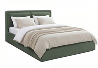 Pat Tapițat PIEMONTE, cu somieră rabatabilă și ladă de depozitare - 1