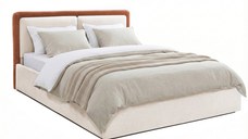 Pat Tapițat PIEMONTE, cu somieră rabatabilă și ladă de depozitare