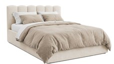 Pat Tapițat PRINCESS, cu somieră rabatabilă și ladă de depozitare