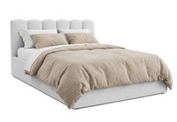 Pat Tapițat PRINCESS, cu somieră rabatabilă și ladă de depozitare - 1