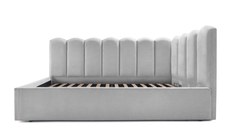 Pat Tapițat Princess de colț, cu somieră rabatabilă și ladă depozitare