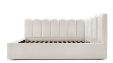 Pat Tapițat Princess de colț, cu somieră rabatabilă și ladă depozitare