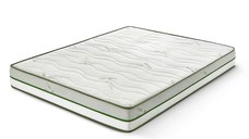 Saltea ALOE VERA HYGENE BIO MEMORY 18+5, 7 zone de confort, spumă poliuretanică elastică, spumă cu memorie, husă detașabilă cu fermoar, lavabilă, superortopedică, Grosime 25 cm