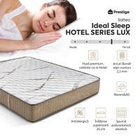 Saltea Ideal Sleep HOTEL SERIES LUX, superortopedică, cu spumă poliuretanică și arcuri, husă cu aerisire optimă, Grosime 25 cm - 3
