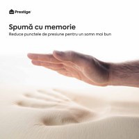 Saltea ORIGINAL, 14+2 Memory, spumă poliuretanică elastică, spumă cu memorie,  husă antibacteriană, superortopedică, Grosime 18 cm - 5