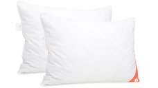 Set 2 x Perne Deluxe cu pene și puf de gâscă, husă bumbac, 50x70 cm