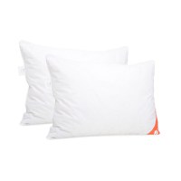 Set 2 x Perne Deluxe cu pene și puf de gâscă, husă bumbac, 50x70 cm - 1