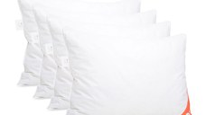 Set 4 x Perne Deluxe cu pene și puf de gâscă, husă bumbac, 50x70 cm