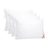 Set 4 x Perne Deluxe cu pene și puf de gâscă, husă bumbac, 50x70 cm - 1