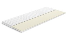Topper saltea Dual Memory 4+2 cm, cu spumă poliuretanică + memory, husă antialergică și lavabilă, Grosime: 7 cm