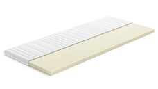 Topper saltea Memory 4 cm, cu spumă memory, husă antialergică și lavabilă, Grosime: 5 cm