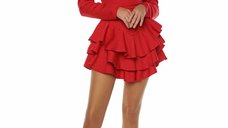 Rochie Eleganta cu Decolteu in Forma de Inima si Volane
