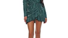 Rochie Eleganta din Lurex cu Volane