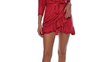 Rochie Eleganta din Lurex cu Volane