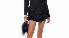 Rochie Neagra Classy Ruffle