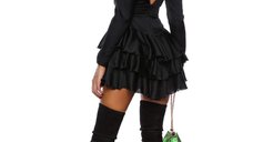 Rochie Ruffle NEGRU