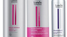 Londa Professional Pachet Color Radiance pentru par vopsit sampon 1000ml + balsam 1000ml + spuma Dramatize It 250ml