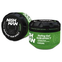 NishMan Gel de par cu fixare puternica Gum Effect Casual G1 300ml - 1