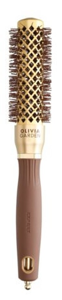 Olivia Garden Perie profesionala de par 15mm Expert Blowout Shine Wavy Bristles Gold&amp;Brown - 1