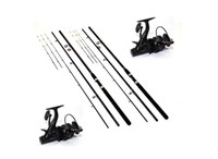 Set 2 Lansete Feeder cu 2 mulinete hk4000 prokarpfishing , compozit carbon - 1