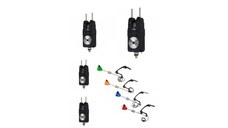 Set prokarpfishing cu 4 avertizori SP01 si 4 swingere cu led 4 culori MK2 - baterii incluse