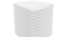 24 Prosoape Mana 30x30cm 550gr/mp Alb Optic