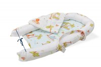 Baby Nest Somnart: Cosulet bebelusi + Salteluta 42x84x2 cm + Paturica 70×70 cm model Jungle - 2