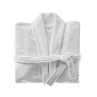 Halat de Baie Alb Plusat Tip Kimono (Marime Halate: XL) - 3