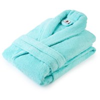Halat de Baie Bleu Pufos (Marime Halate: L/XL) - 1
