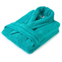 Halat de Baie Turcoaz Pufos (Marime Halate: S/M) - 1