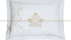 Lenjerie Pat Dublu cu Fete de perna brodate - Model Crescent (Material: Ranforce, Dimensiune Pat: Pat Matrimonial)