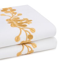 Lenjerie SATEN - 155gr/mp - Matrimoniala - Broderie Golden2 - 3