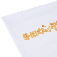 Lenjerie SATEN - 155gr/mp - Matrimoniala - Broderie Golden2 - 4
