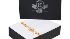 Lenjerie SATEN - 155gr/mp - Matrimoniala - Broderie Golden2