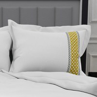 Lenjerie SATEN - 155gr/mp - Matrimoniala - Broderie Hexa - 1